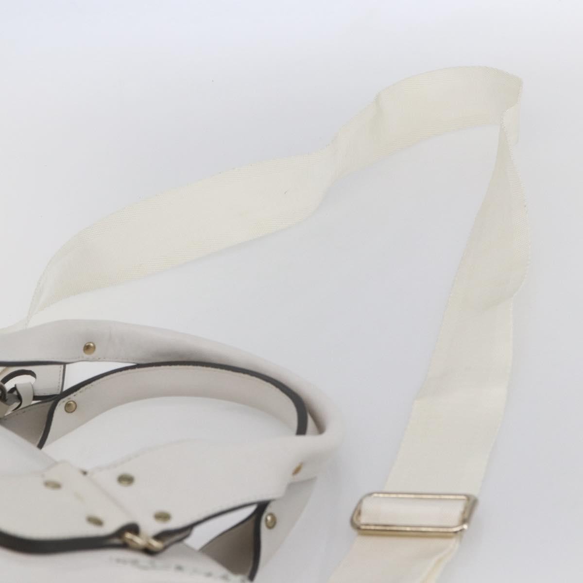 Chloe Vintage Leather White Leather Shoulder Bag Bag (Pre-Owned)
