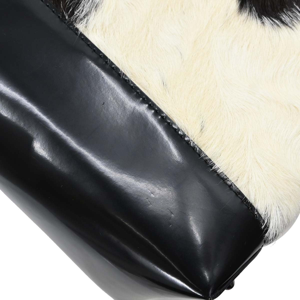 Christian Dior Lady Dior Soft Zip Cannage Stitch Leather Black Pony_Style_Calfskin Tote Bag Bag (Pre-Owned)