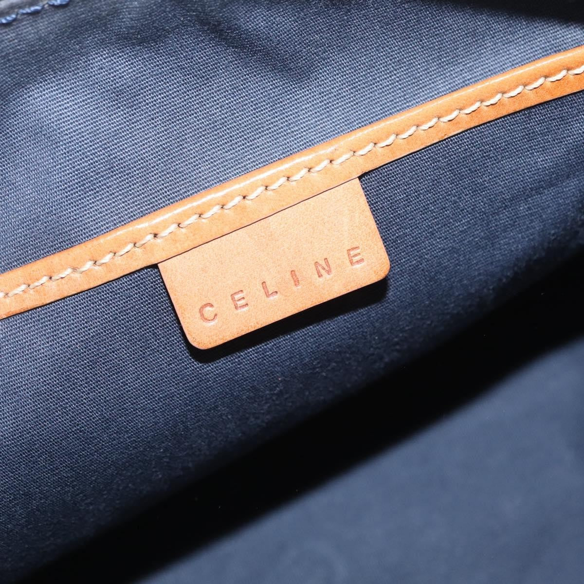 Celine C Macadam Shoulder Suede Navy Suede Handbag (Pre-Owned)