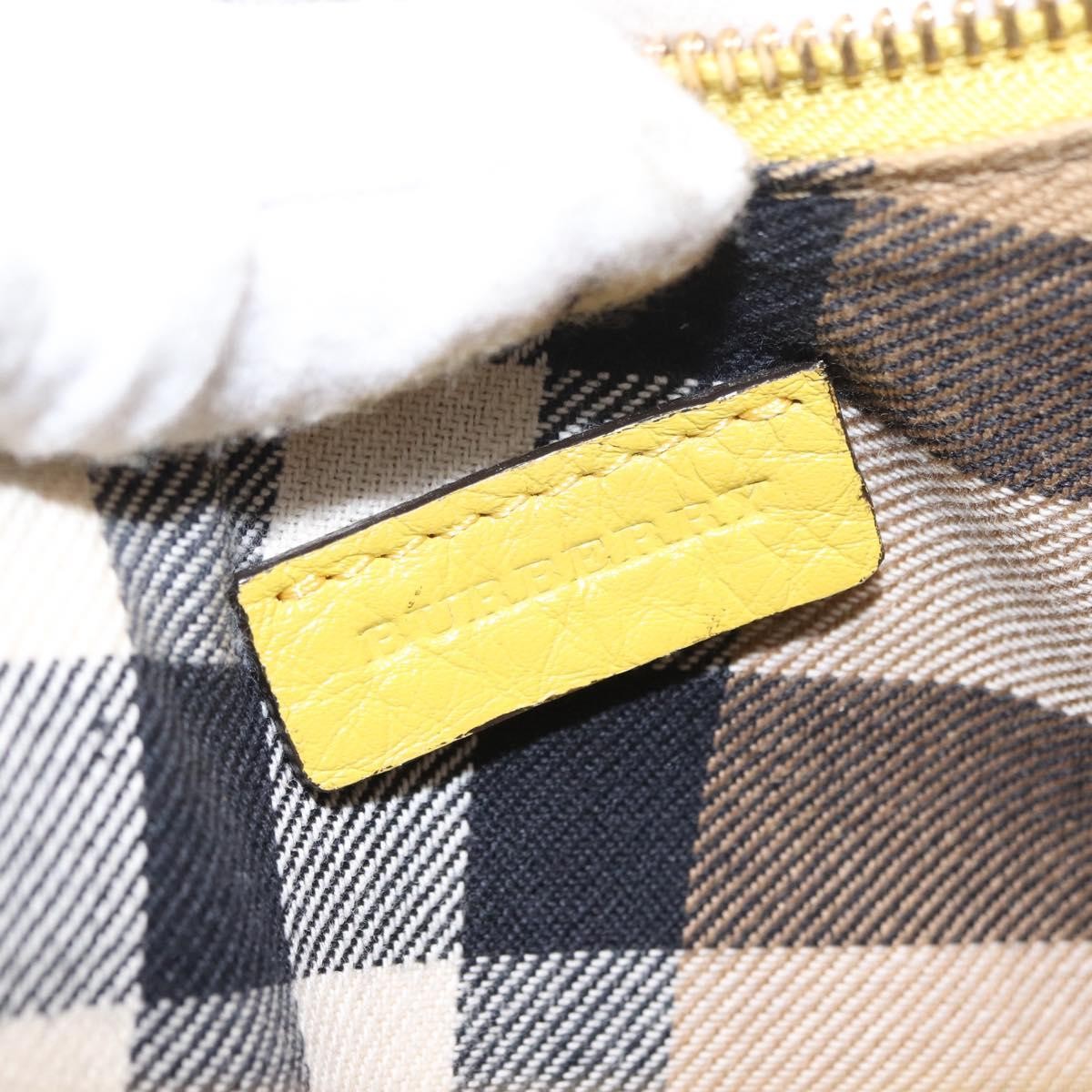 Burberry Vintage Leather Yellow Leather Shoulder Bag Bag (Pre-Owned)