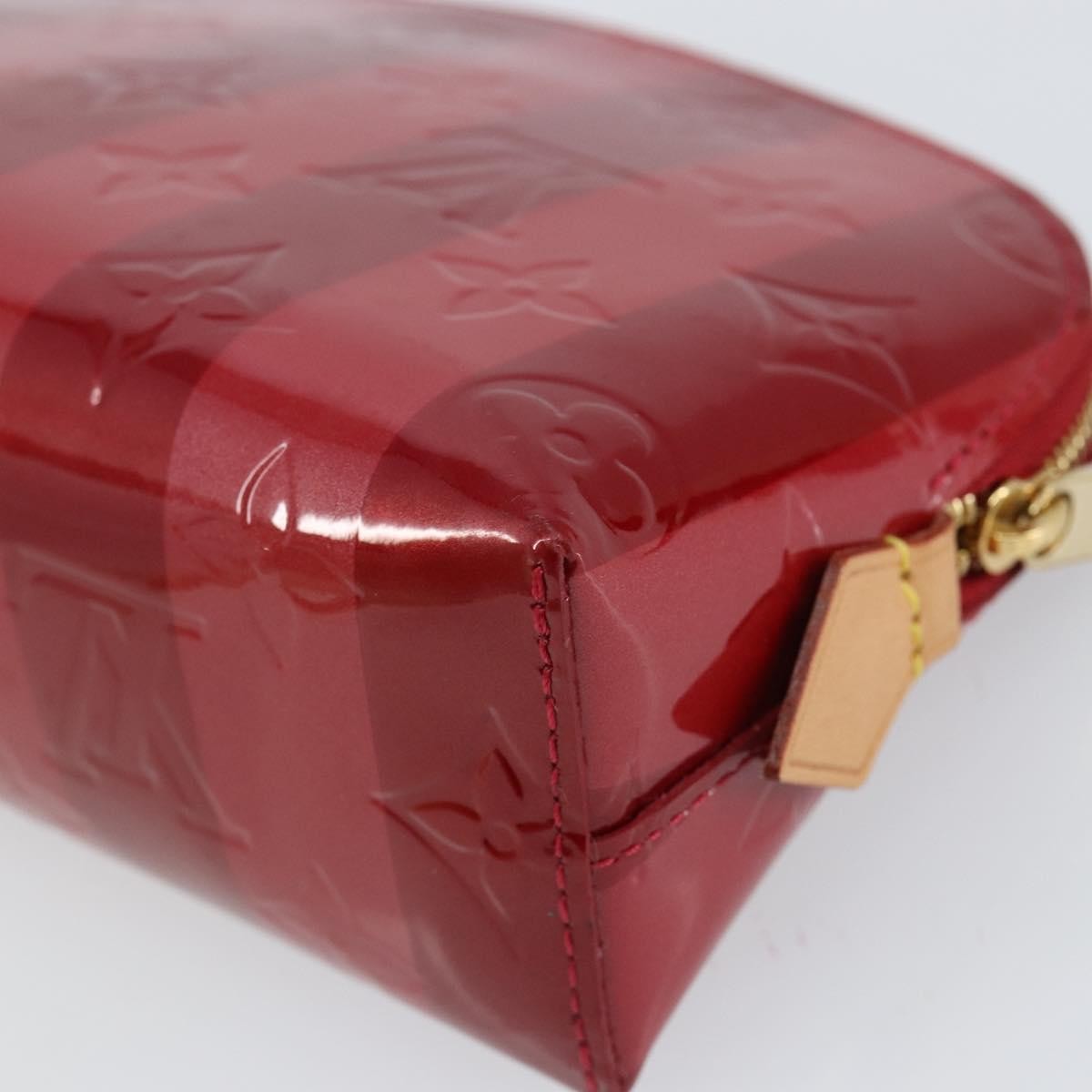 Louis Vuitton Cosmetic Limited Edition Monogram Vernis Rayures Red Patent_Leather Bag (Pre-Owned)