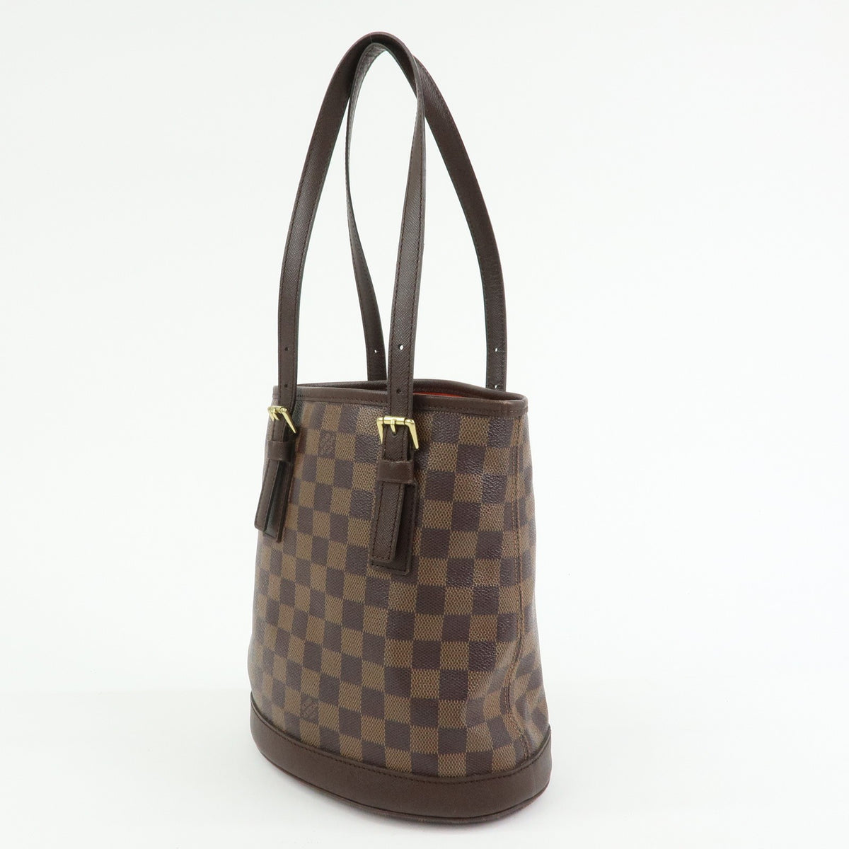 Louis Vuitton Marais Bucket Damier Brown Canvas Handbag (Pre-Owned)