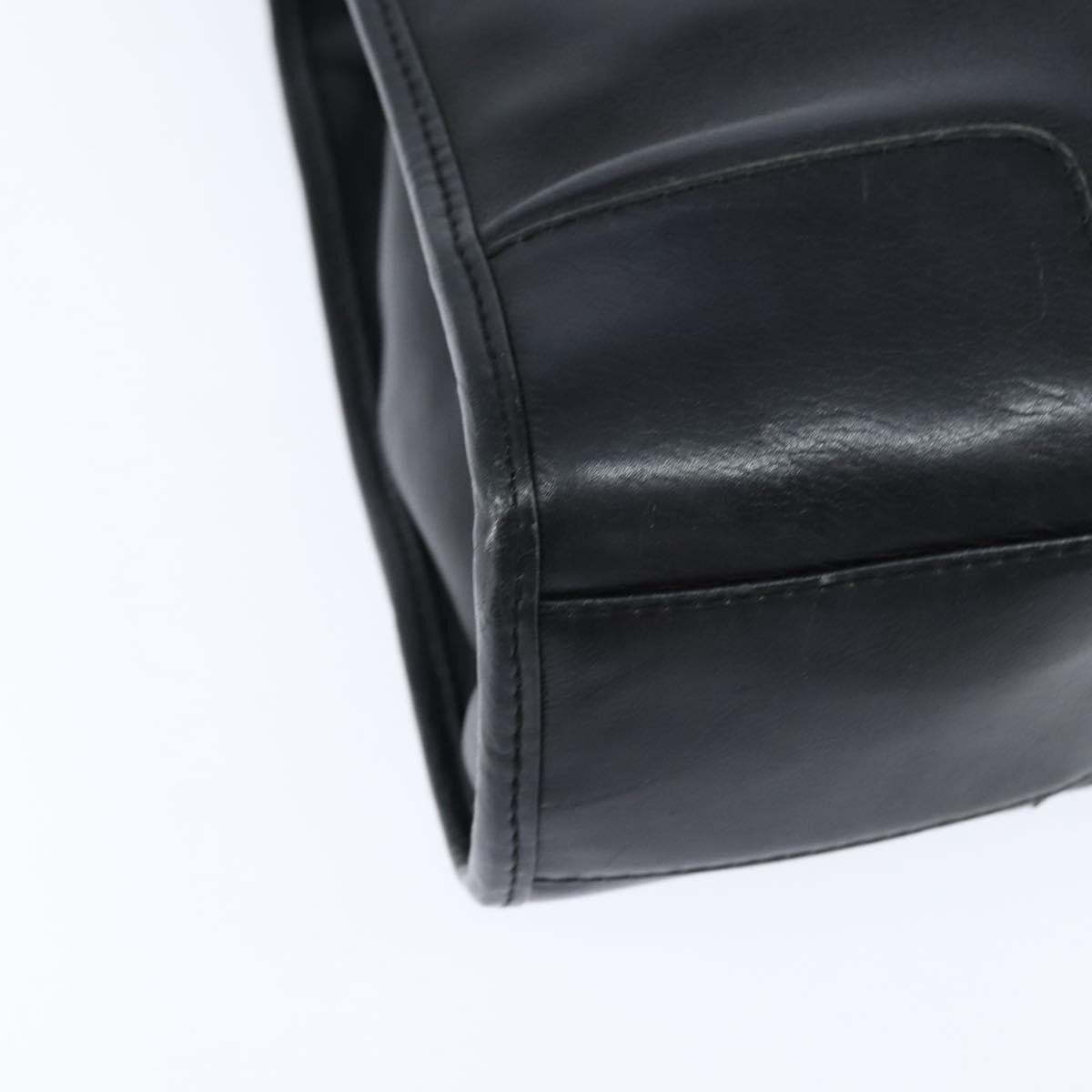 Loewe Anagram Leather Black Leather Shoulder Bag Bag (Pre-Owned)