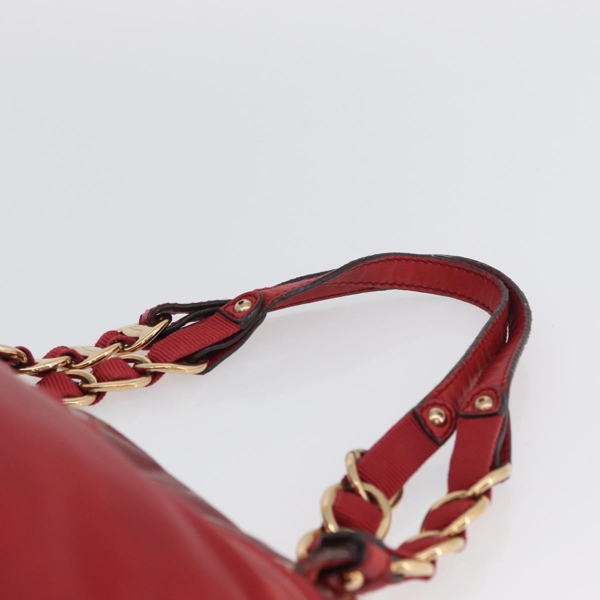 Salvatore Ferragamo Vala Tote Leather Red Leather Tote Bag Bag (Pre-Owned)