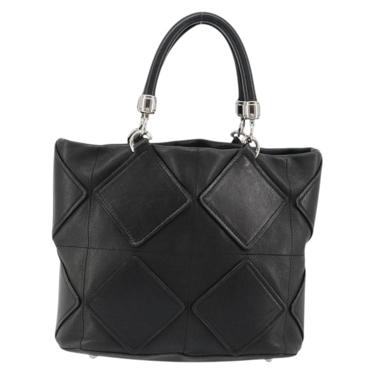Salvatore Ferragamo Vintage Leather Black Leather Handbag (Pre-Owned)