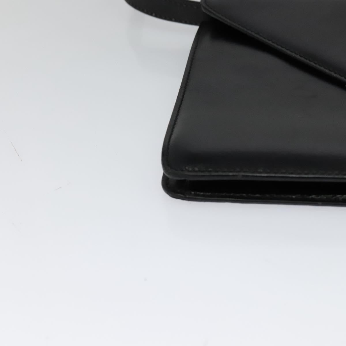 Celine Envelope Leather Black Leather Shoulder Bag Bag (Pre-Owned)