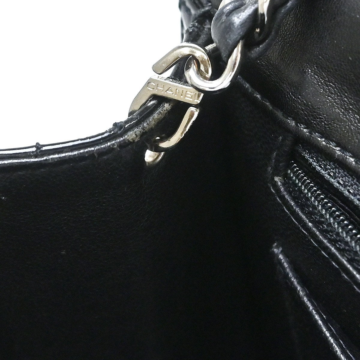 Chanel Reissue Flap Quilted Jersey With Patent Black Canvas Shoulder Bag Bag (Pre-Owned)