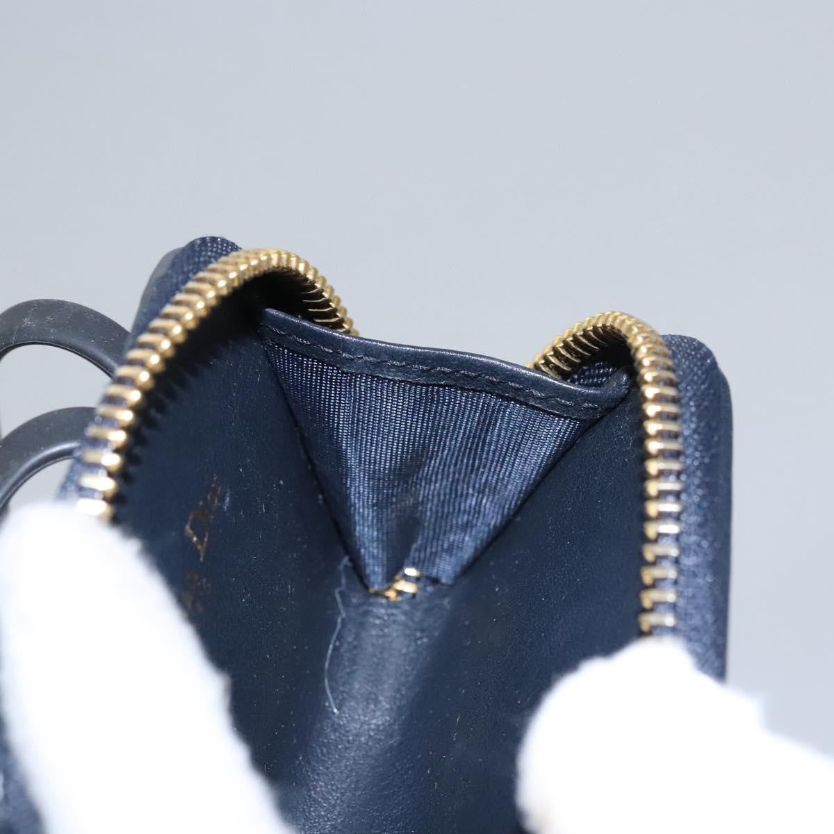 Christian Dior Trotter French Diorissimo Canvas Navy Canvas Wallets Accessory (Pre-Owned)