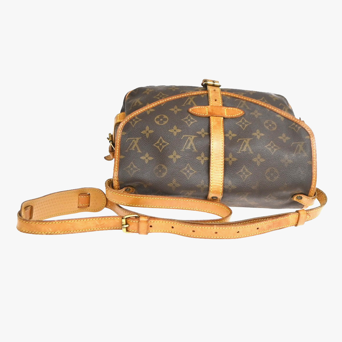 Louis Vuitton Saumur Monogram Canvas Brown Canvas Shoulder Bag Bag (Pre-Owned)