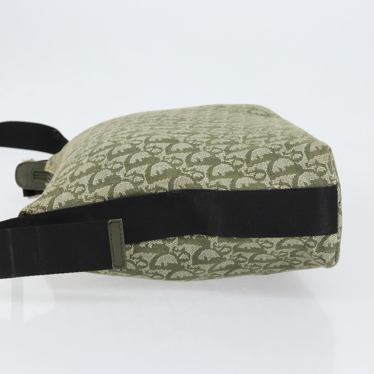 Christian Dior Vintage Trotter Canvas Green Canvas Shoulder Bag Bag (Pre-Owned)