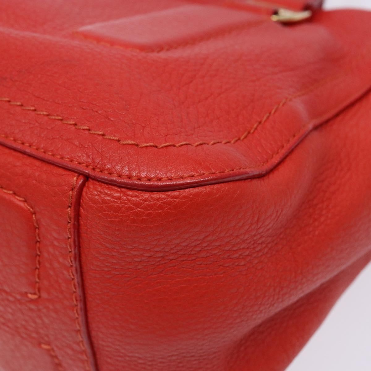 Salvatore Ferragamo Vala Leather Red Leather Bag (Pre-Owned)
