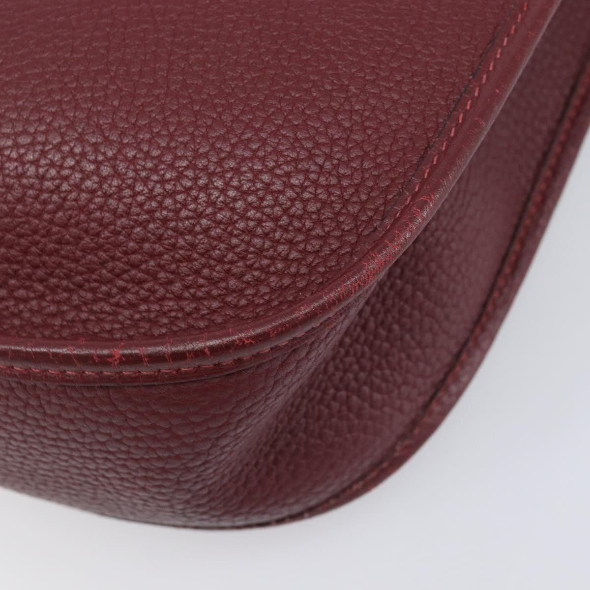 Hermes Evelyne Bag Gen I Chamonix Burgundy Leather Handbag (Pre-Owned)