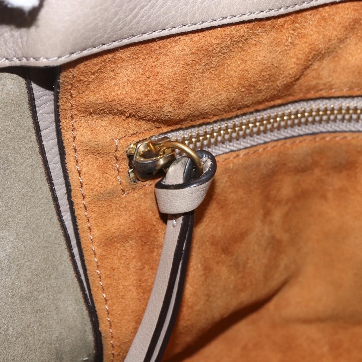 Chloe Milo Shopping Leather Beige Leather Tote Bag Bag (Pre-Owned)