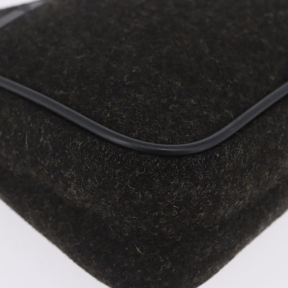 Prada Vintage Wool Black Wool Handbag (Pre-Owned)
