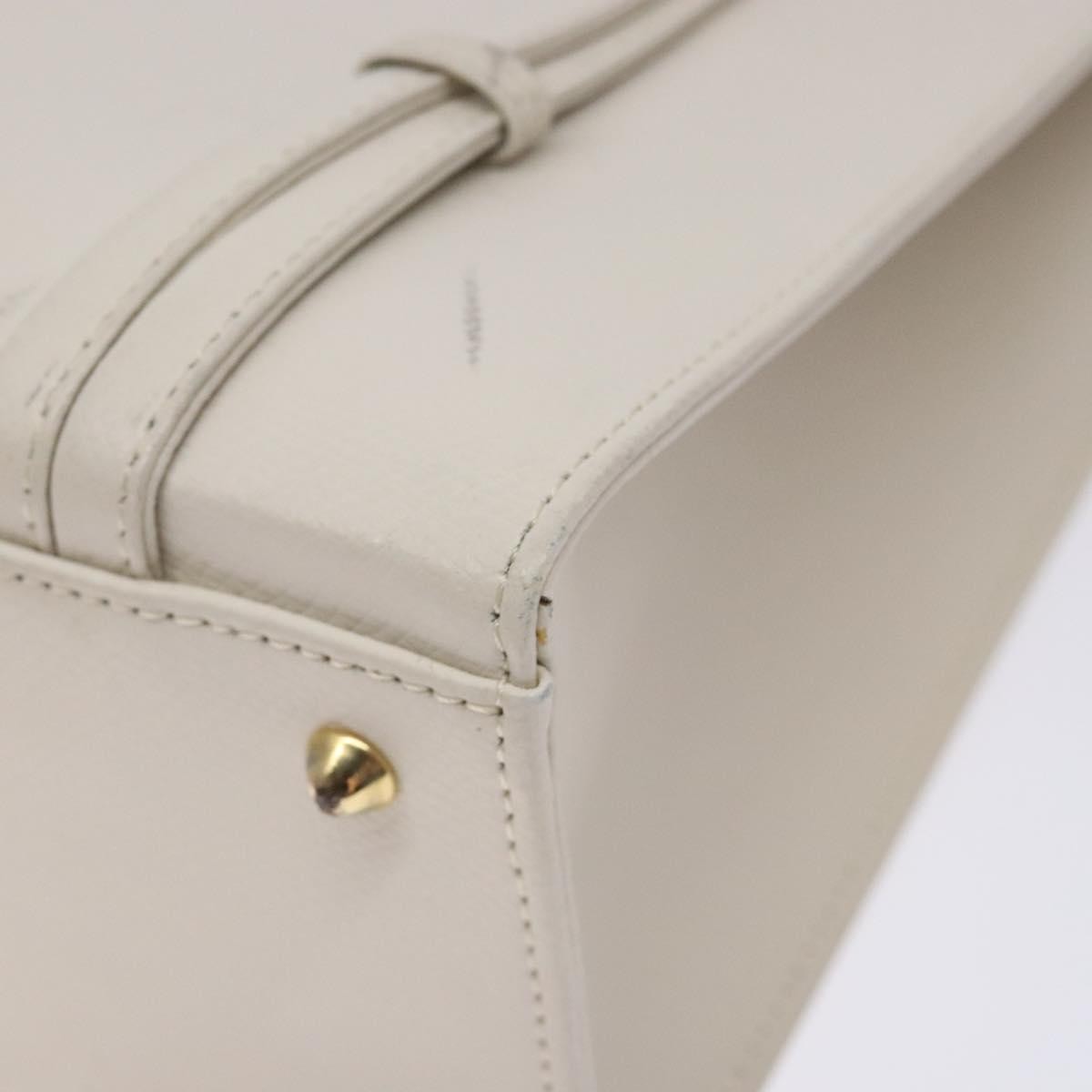 MCM Vintage Leather White Leather Shoulder Bag Bag (Pre-Owned)