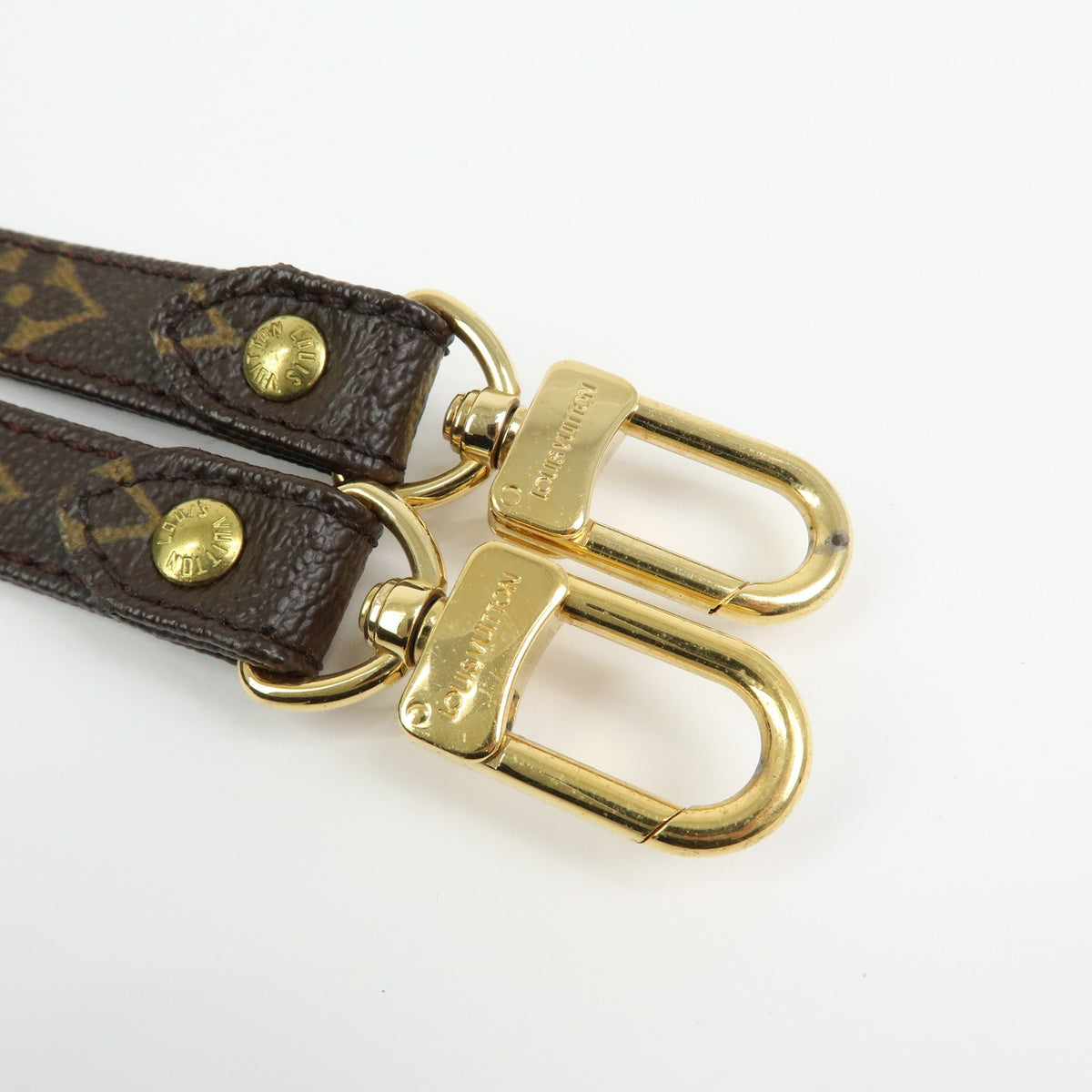Louis Vuitton Shoulder Strap Monogram Canvas Brown Canvas Straps Accessory (Pre-Owned)