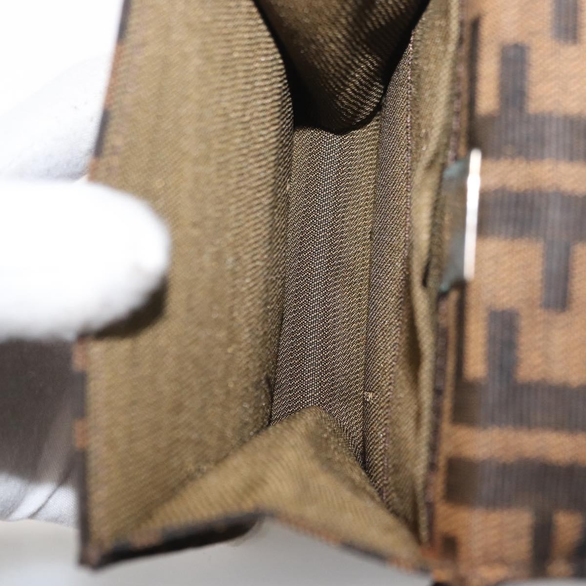 Fendi Baguette Zucca Canvas Brown Canvas Handbag (Pre-Owned)