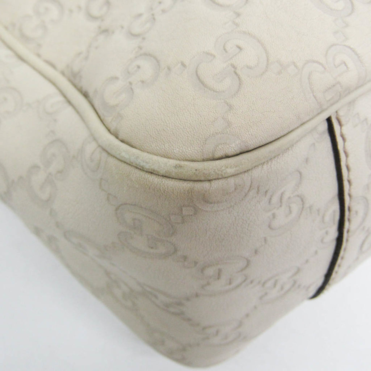 Gucci Twins Guccissima Leather Beige Leather Tote Bag Bag (Pre-Owned)