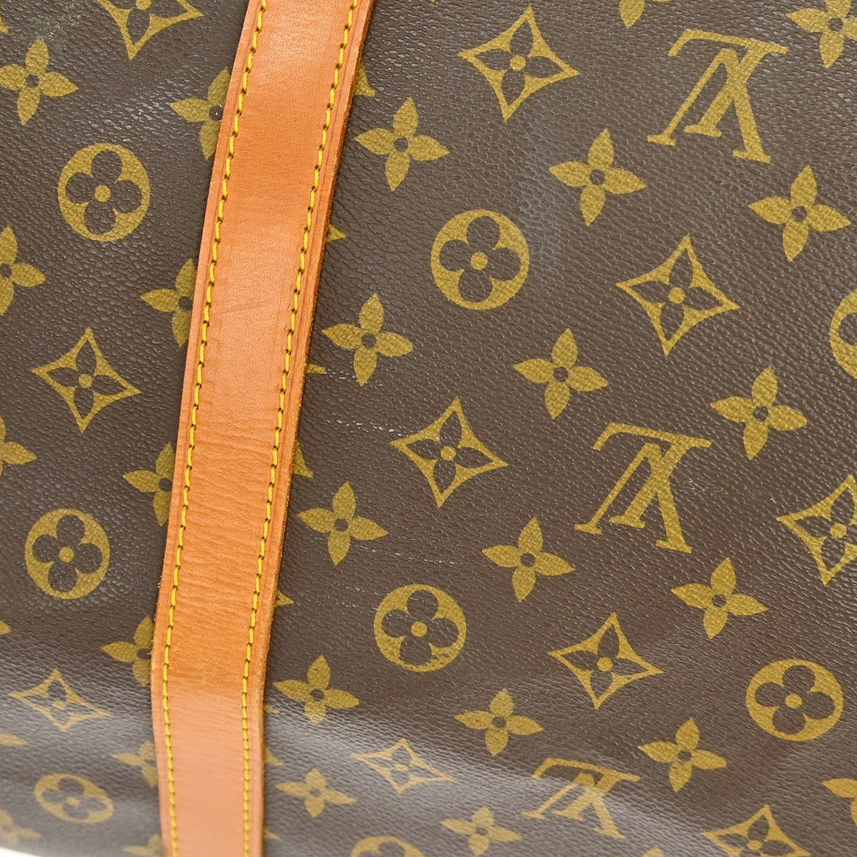 Louis Vuitton Keepall Bandouliere Monogram Canvas Brown Canvas Travel Bag Bag (Pre-Owned)