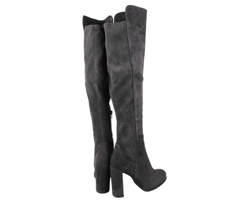 Stuart Weitzman Women's Alljill Anthracite Suede Over The Knee Boot