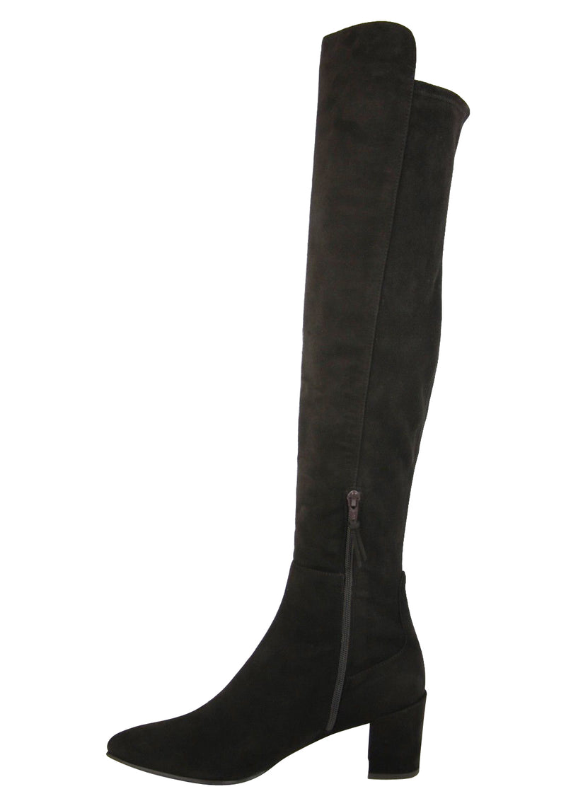 Stuart Weitzman Women's Allwayhunk Dark Brown Cola Suede Over-The-Knee Boot