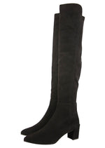 Stuart Weitzman Women's Allwayhunk Dark Brown Cola Suede Over-The-Knee Boot