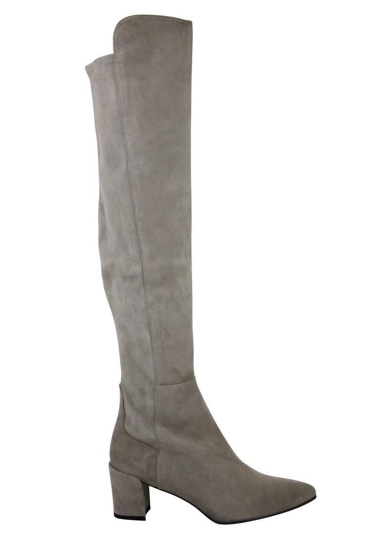 Stuart Weitzman Women's Allwayhunk Taupe Suede Over-The-Knee Boot