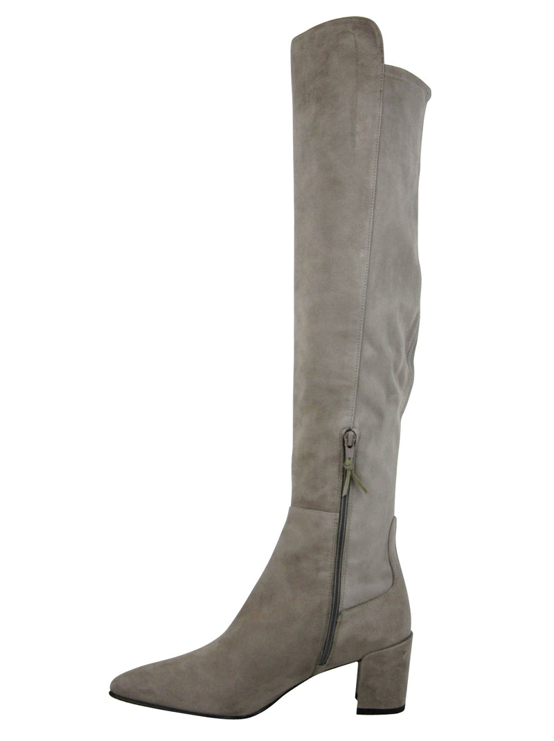 Stuart Weitzman Women's Allwayhunk Taupe Suede Over-The-Knee Boot