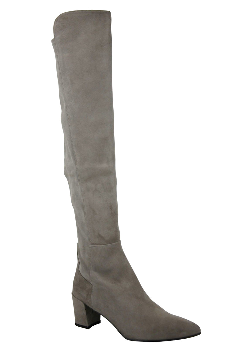 Stuart Weitzman Women's Allwayhunk Taupe Suede Over-The-Knee Boot