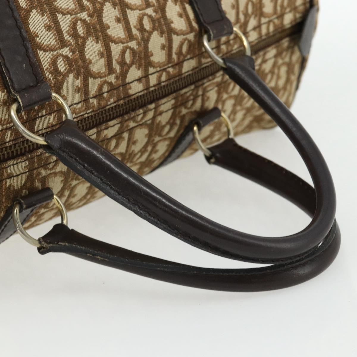 Christian Dior Vintage Trotter Canvas Brown Canvas Handbag (Pre-Owned)