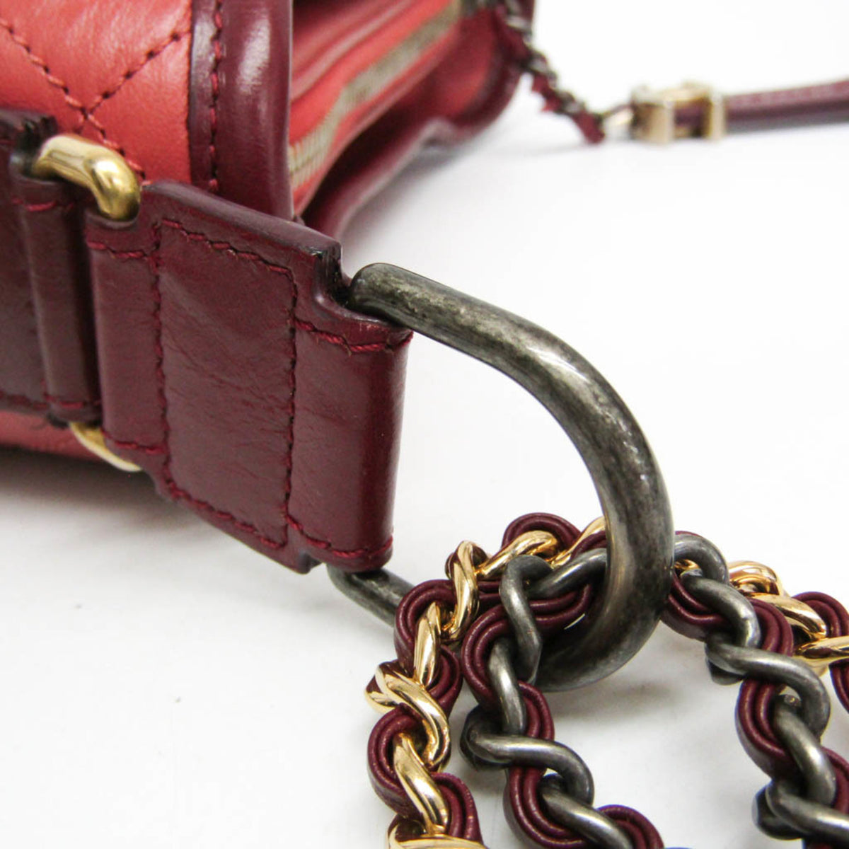 Chanel Gabrielle Hobo Quilted Aged Calfskin Pink Leather Shoulder Bag Bag (Pre-Owned)