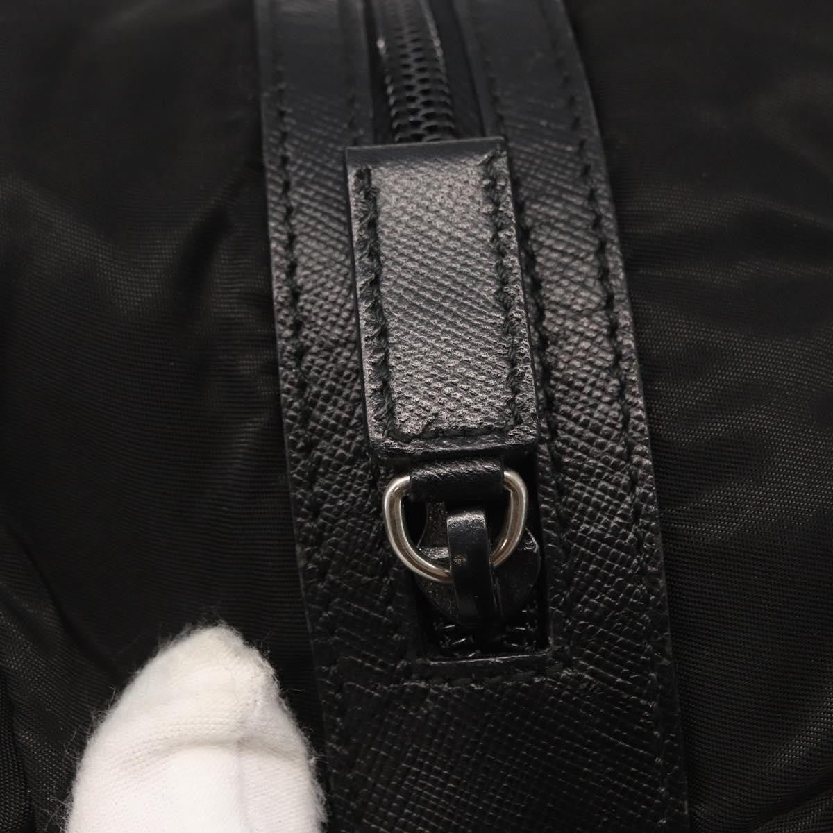 Prada Logo Pouch Nylon Black Nylon Clutche & Pouche Bag (Pre-Owned)