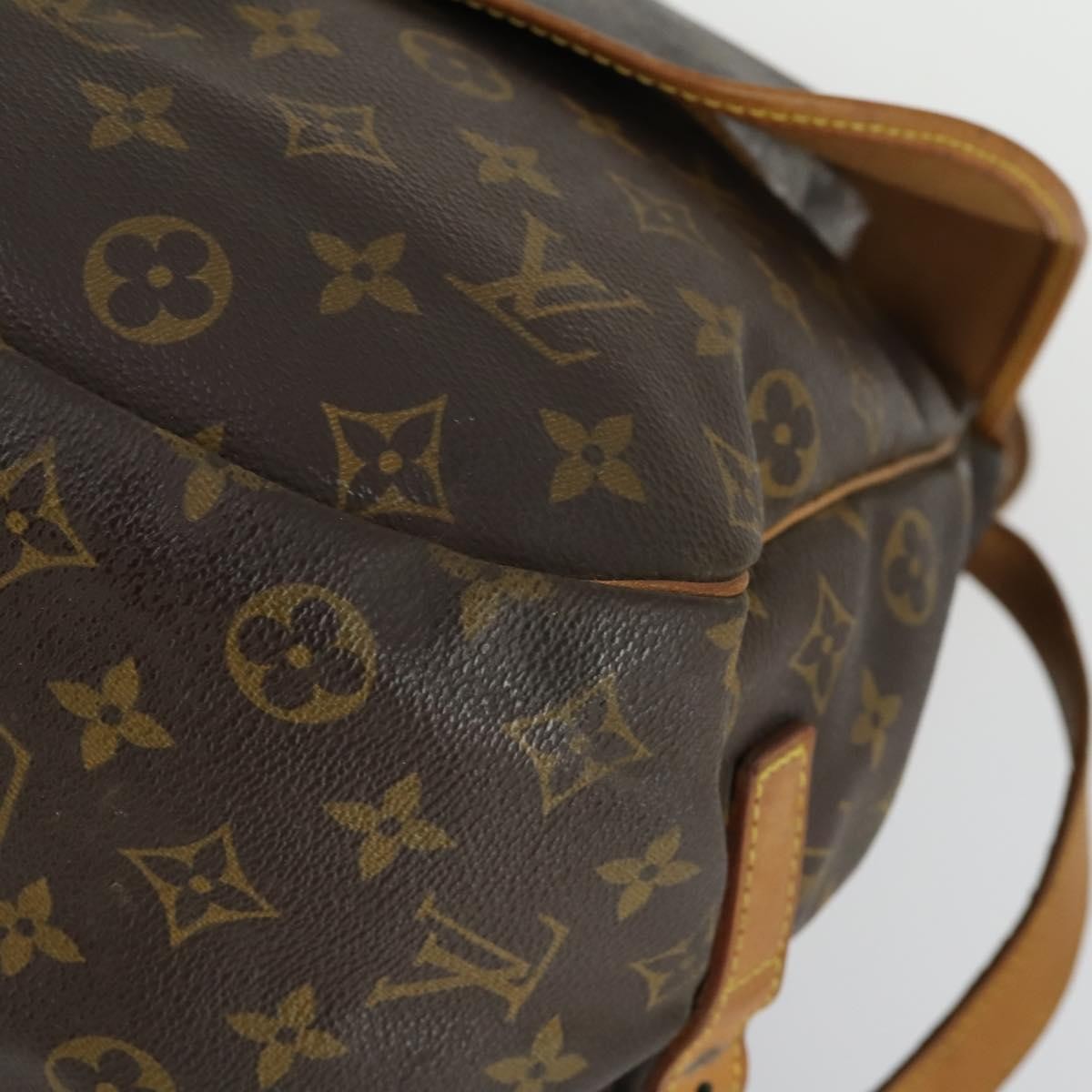 Louis Vuitton Saumur Monogram Canvas Brown Canvas Shoulder Bag Bag (Pre-Owned)