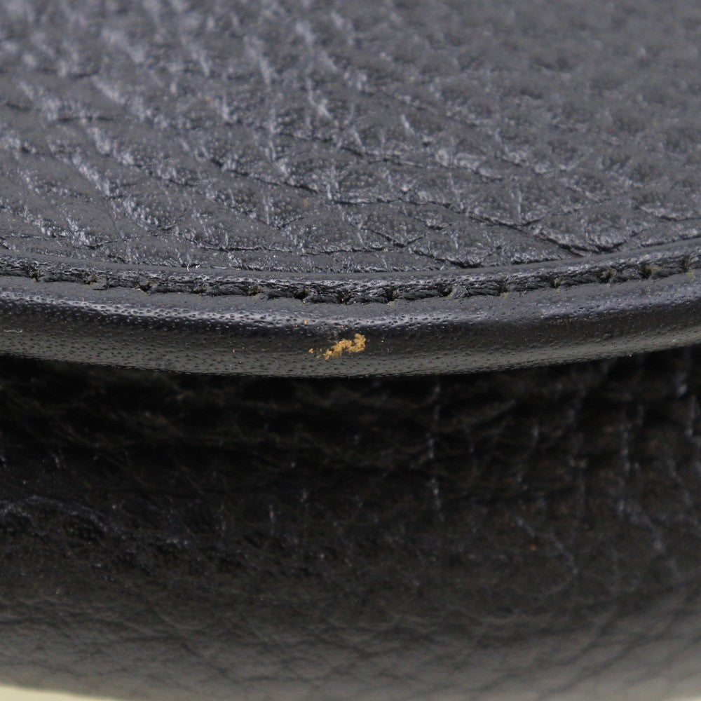 Christian Dior Cd Shoulder Bag Leather Black Leather Shoulder Bag Bag (Pre-Owned)
