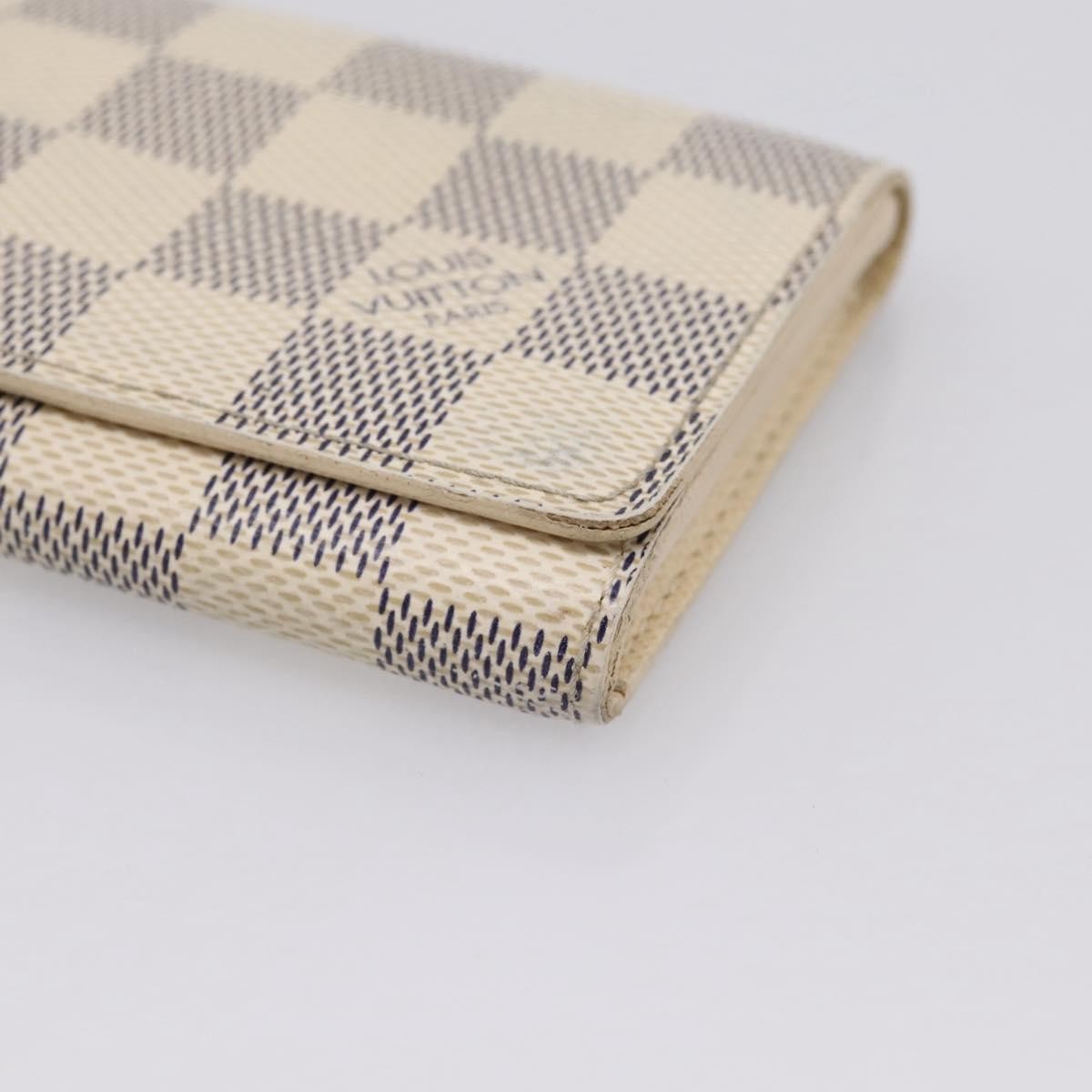 Louis Vuitton Envelope Business Card Holder Damier White Canvas Card Holders Accessory (Pre-Owned)