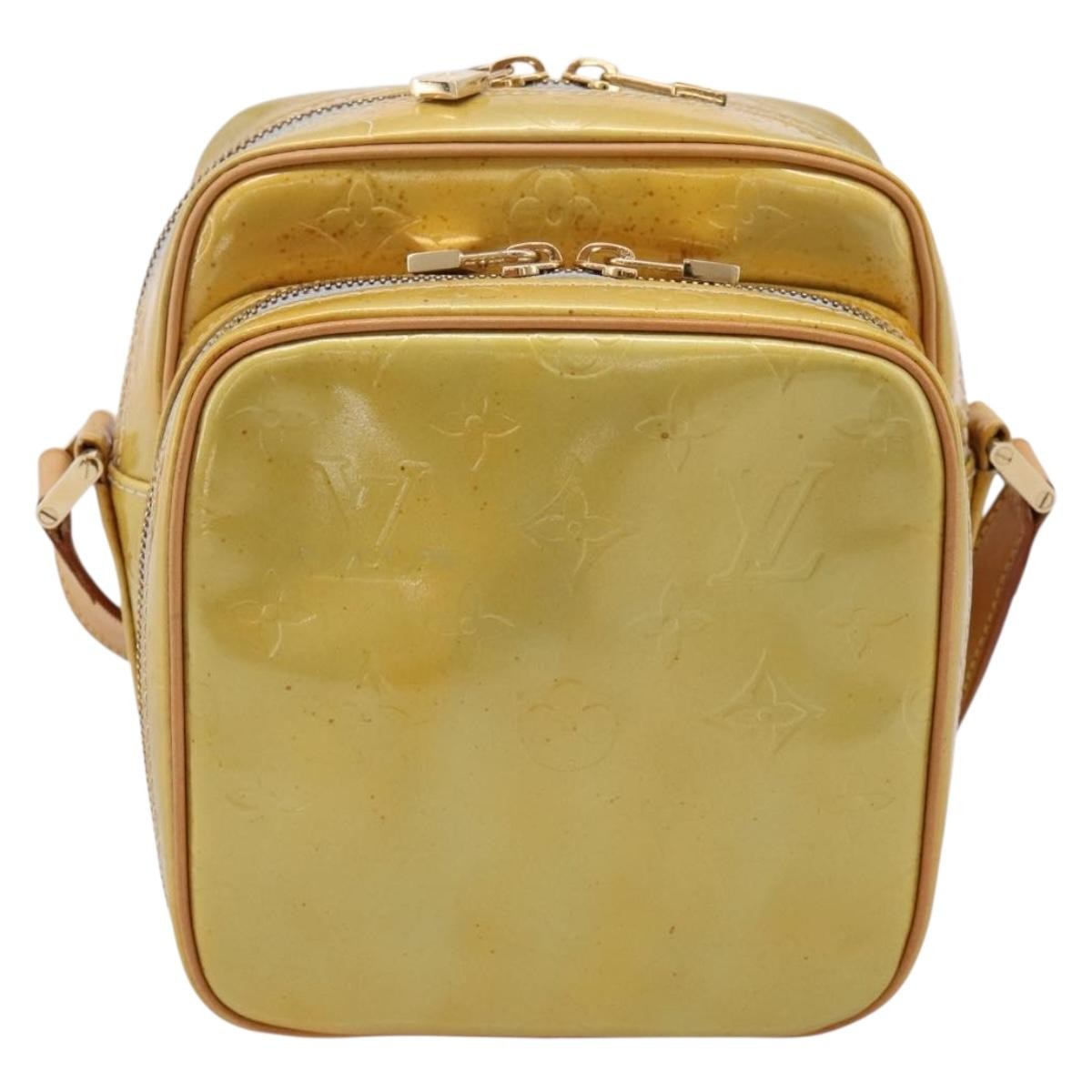 Louis Vuitton Wooster Monogram Vernis Yellow Patent_Leather Handbag (Pre-Owned)
