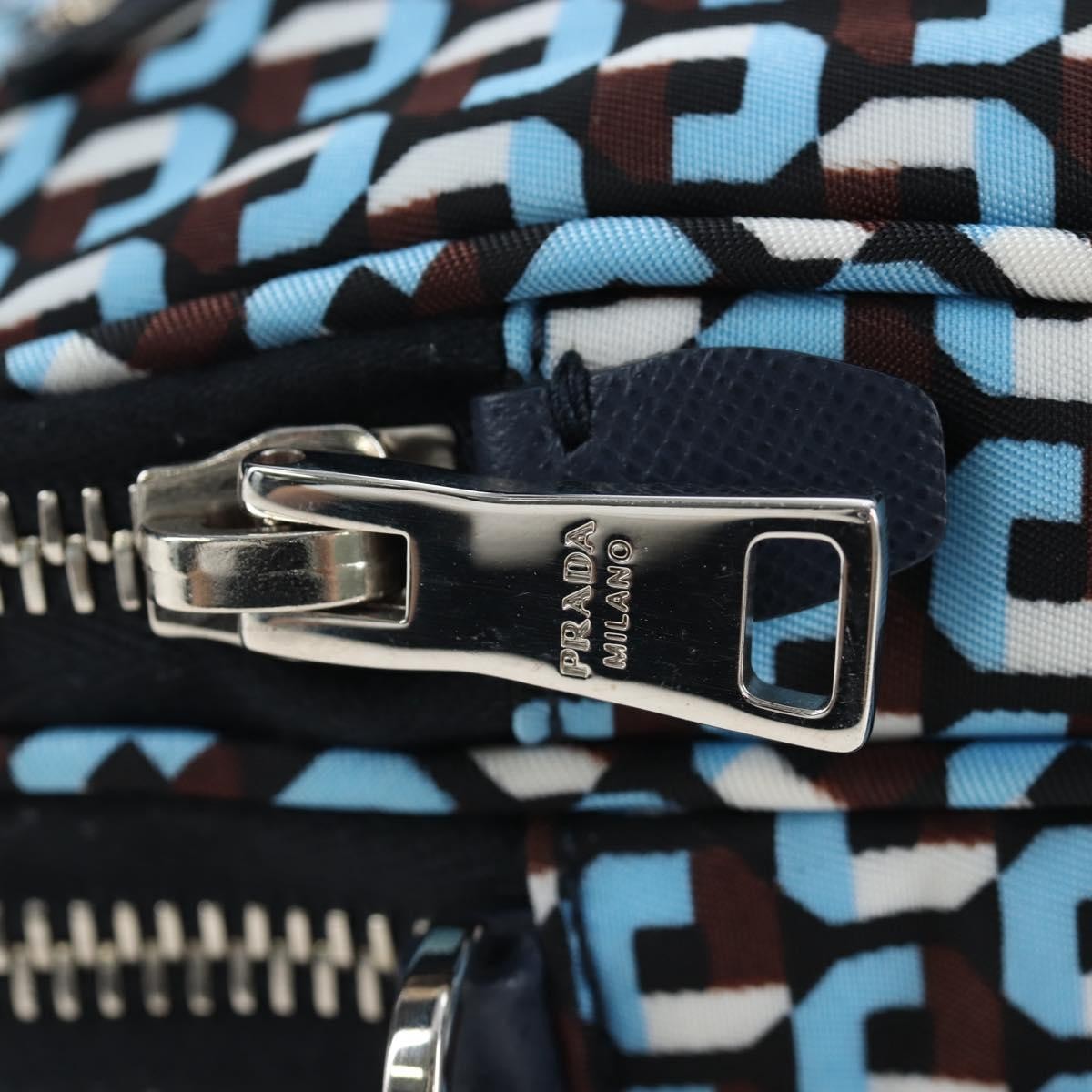 Prada Vintage Tessuto Blue Nylon Shoulder Bag Bag (Pre-Owned)
