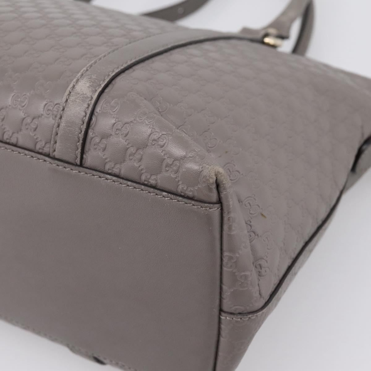 Gucci Margaux Microguccissima Leather Gray Leather Tote Bag Bag (Pre-Owned)