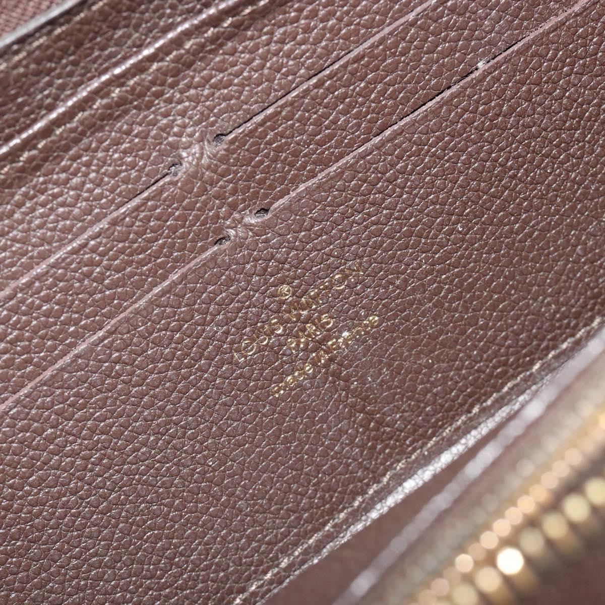 Louis Vuitton Zippy Wallet Nm Leather Empreinte Brown Leather Wallets Accessory (Pre-Owned)