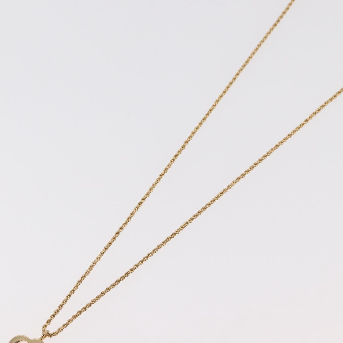 Christian Dior Logo Pendant Metal Gold Metal Necklace Jewelry (Pre-Owned)