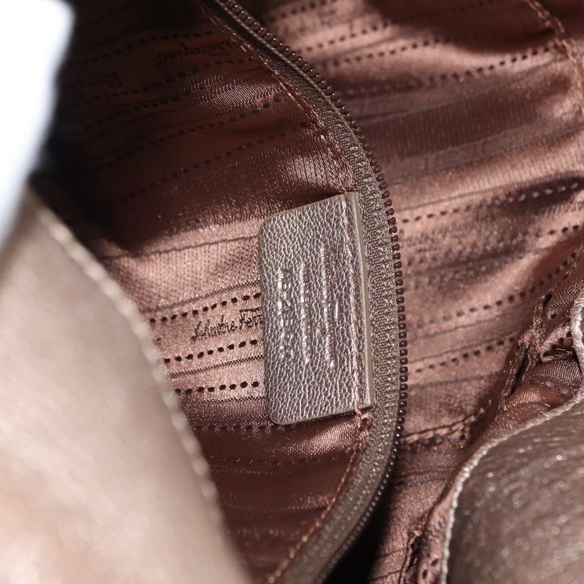 Salvatore Ferragamo Miss Vara Hobo Leather Gold Leather Handbag (Pre-Owned)