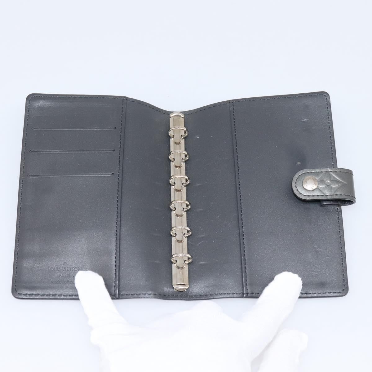 Louis Vuitton Agenda Cover Monogram Empreinte Leather Gray Canvas Wallets Accessory (Pre-Owned)