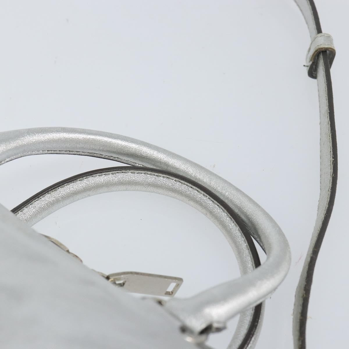 Saint Laurent Classic Duffle Leather Silver Leather Handbag (Pre-Owned)