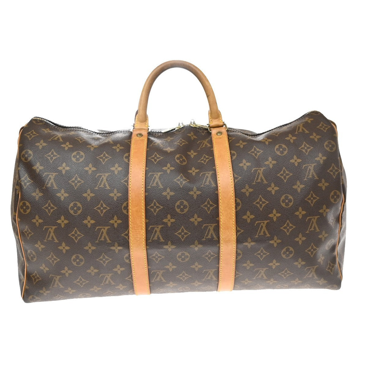 Louis Vuitton Keepall Monogram Brown Canvas Travel Bag Bag (Pre-Owned)
