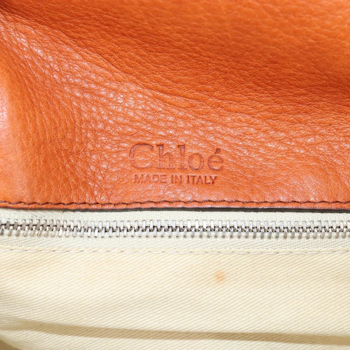 Chloe Paddington Lock Leather Orange Leather Handbag (Pre-Owned)