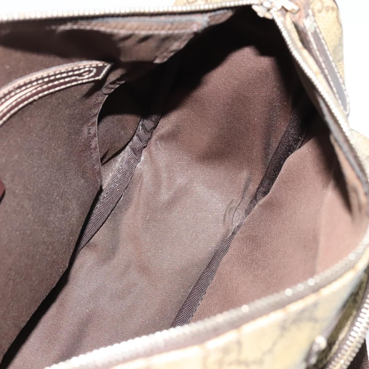 Gucci Double Pocket Messenger Gg Coated Canvas Beige Canvas Handbag (Pre-Owned)