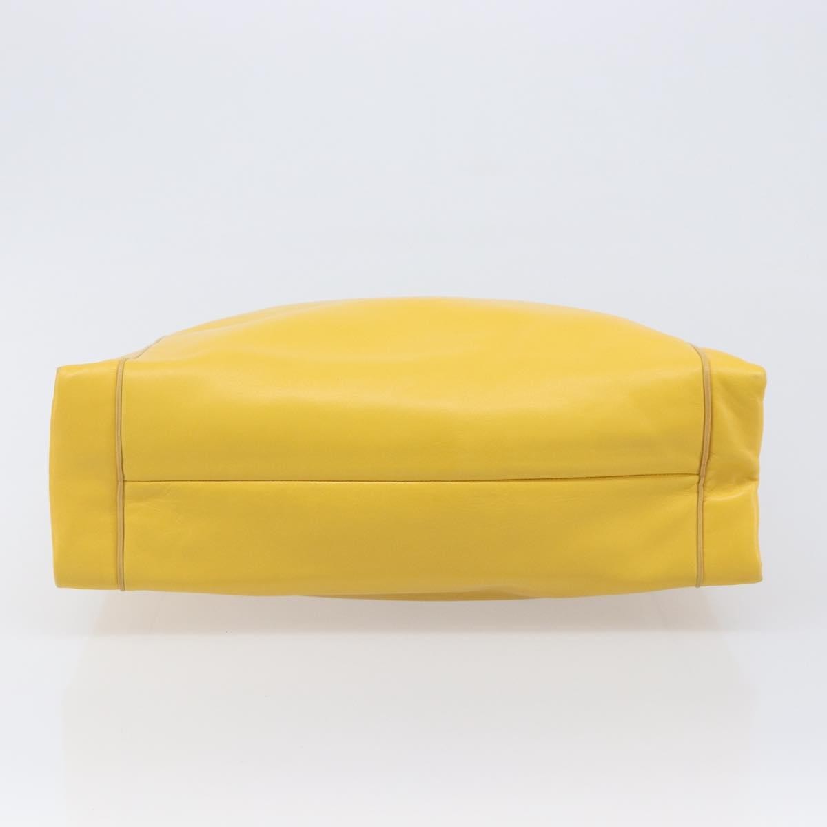Loewe Shoulder Bag Leather Yellow Leather Shoulder Bag Bag (Pre-Owned)