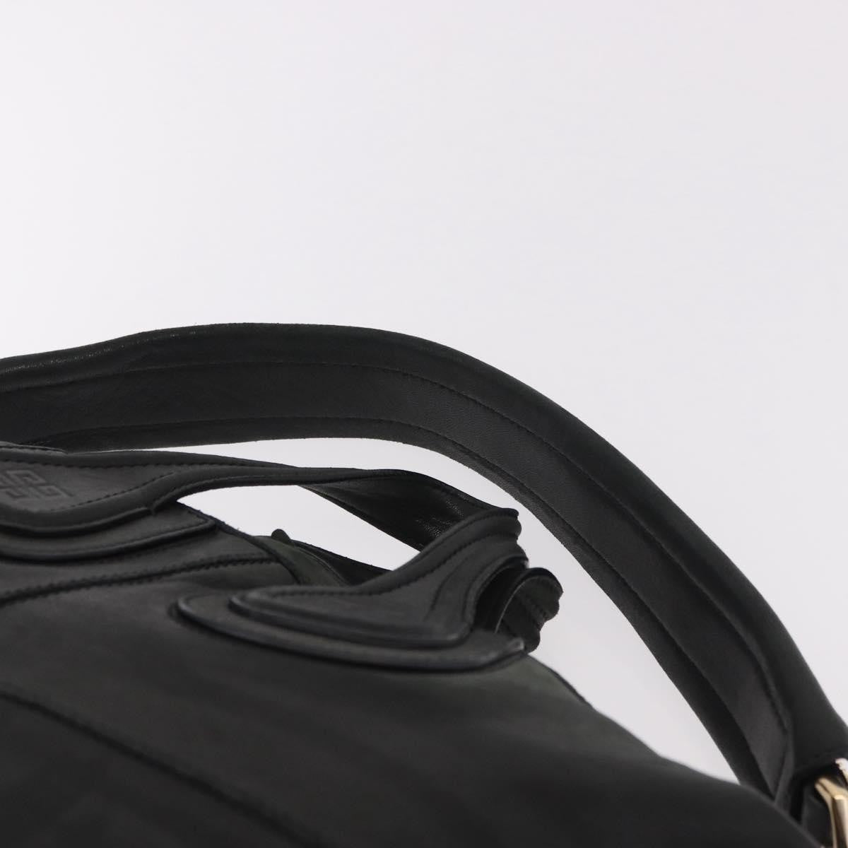 Givenchy Nightingale Satchel Leather Black Leather Handbag (Pre-Owned)