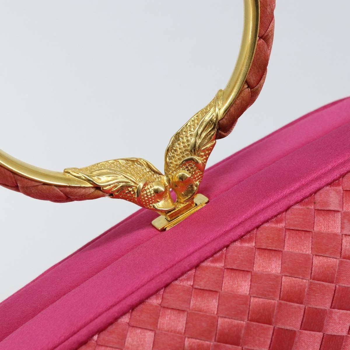 Bottega Veneta Intrecciato Clutch Satin Pink Satin Clutche & Pouche Bag (Pre-Owned)