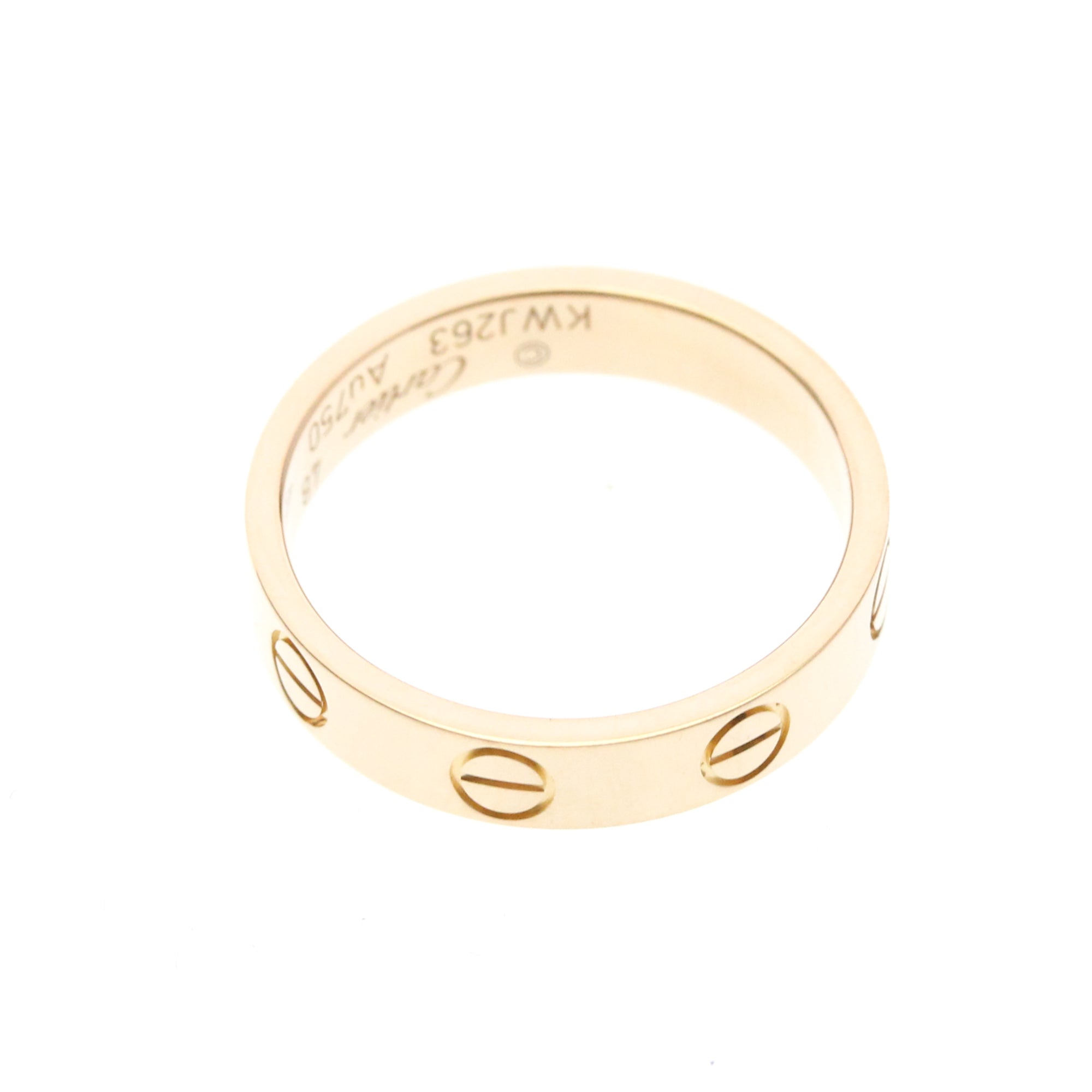 Cartier Love Wedding Band 18K Rose Gold Gold Pink_Gold Ring Jewelry (Pre-Owned)